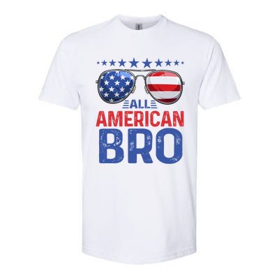 Family Matching Sunglusses All American Bro 4th Of July Usa Great Gift Softstyle® CVC T-Shirt