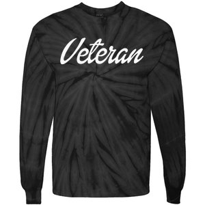 Female Military Service Veteran Gift Tie-Dye Long Sleeve Shirt