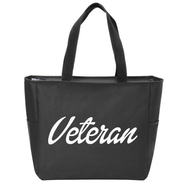 Female Military Service Veteran Gift Zip Tote Bag