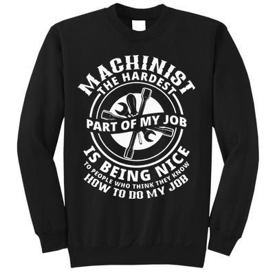 Funny Machinist Sarcastic Machine Operator Sweatshirt