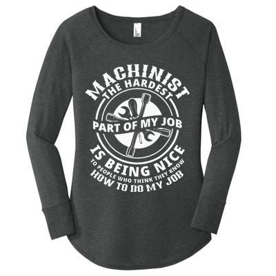 Funny Machinist Sarcastic Machine Operator Women's Perfect Tri Tunic Long Sleeve Shirt