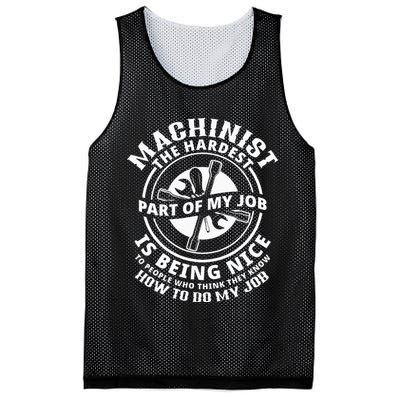 Funny Machinist Sarcastic Machine Operator Mesh Reversible Basketball Jersey Tank