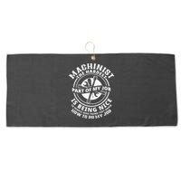 Funny Machinist Sarcastic Machine Operator Large Microfiber Waffle Golf Towel