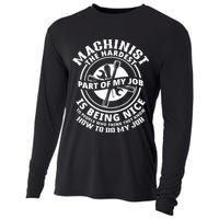 Funny Machinist Sarcastic Machine Operator Cooling Performance Long Sleeve Crew