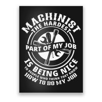 Funny Machinist Sarcastic Machine Operator Poster