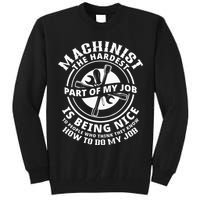 Funny Machinist Sarcastic Machine Operator Tall Sweatshirt