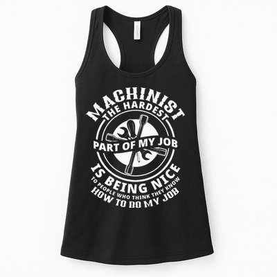 Funny Machinist Sarcastic Machine Operator Womens Tank Top