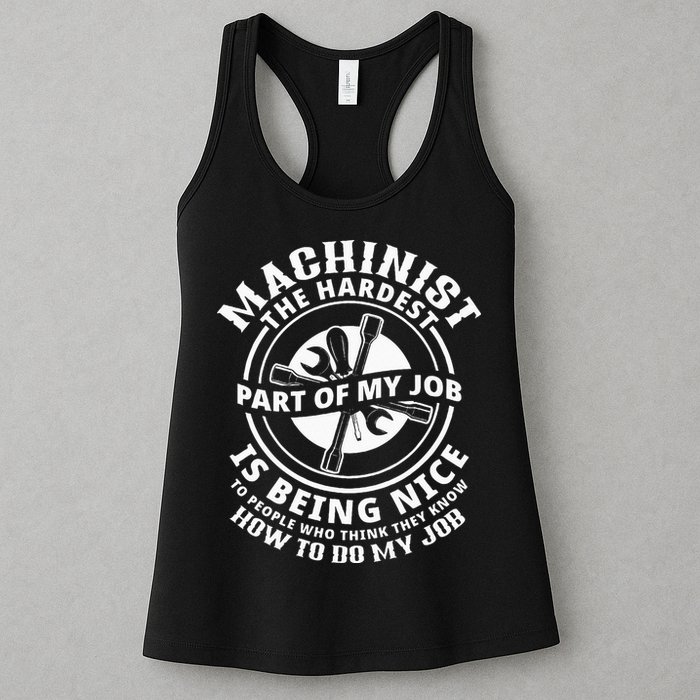 Funny Machinist Sarcastic Machine Operator Womens Tank Top