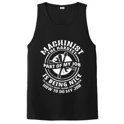 Funny Machinist Sarcastic Machine Operator PosiCharge Competitor Tank