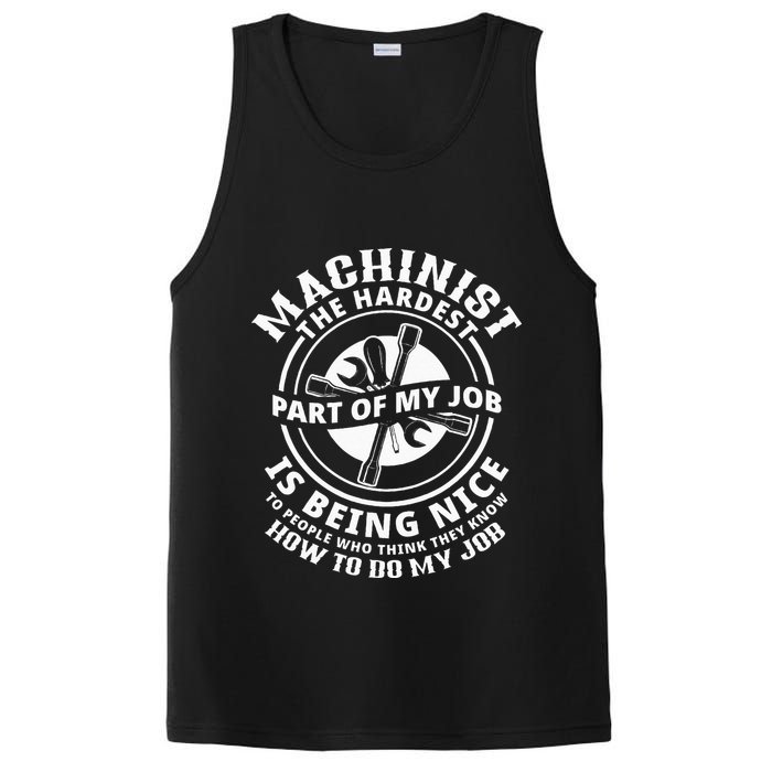 Funny Machinist Sarcastic Machine Operator PosiCharge Competitor Tank