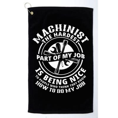 Funny Machinist Sarcastic Machine Operator Golf Towel
