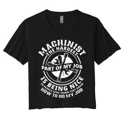 Funny Machinist Sarcastic Machine Operator Crop Top