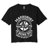 Funny Machinist Sarcastic Machine Operator Crop Top