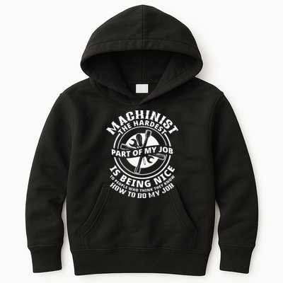 Funny Machinist Sarcastic Machine Operator Kids Hoodie