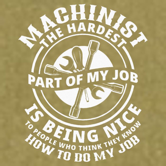 Funny Machinist Sarcastic Machine Operator Garment-Dyed Women's Muscle Tee