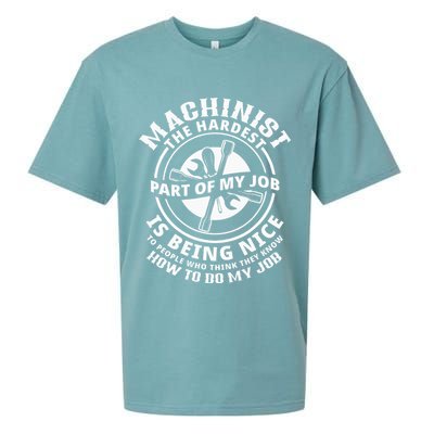 Funny Machinist Sarcastic Machine Operator Sueded Cloud Jersey T-Shirt