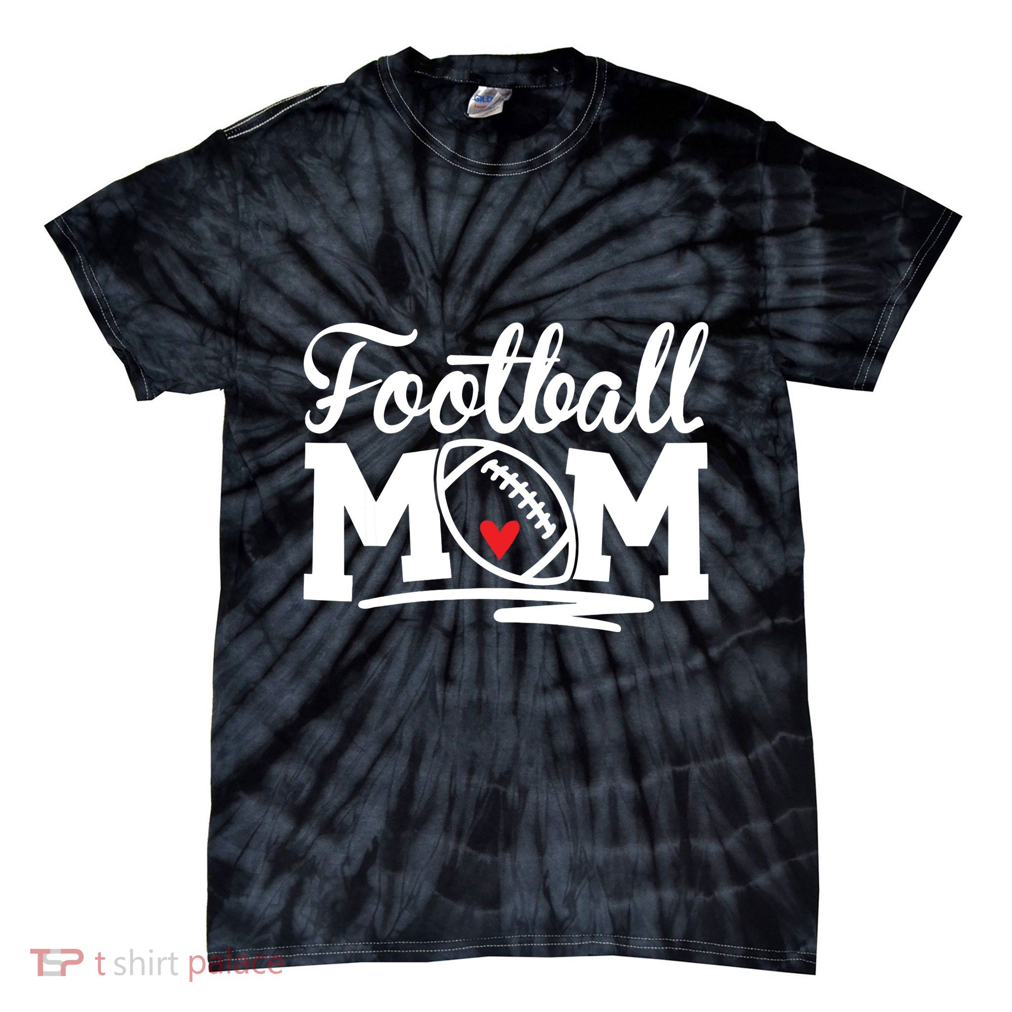 Football Mom Support Loud And Proud Football Mama Tie-Dye T-Shirt