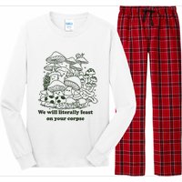 Funny Mushroom Shirts Gift Idea For Fungi Lover Long Sleeve Pajama Set