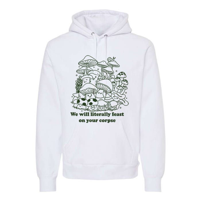 Funny Mushroom Shirts Gift Idea For Fungi Lover Premium Hoodie