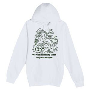 Funny Mushroom Shirts Gift Idea For Fungi Lover Premium Pullover Hoodie