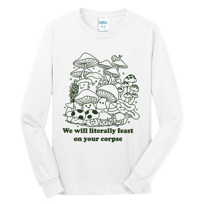 Funny Mushroom Shirts Gift Idea For Fungi Lover Tall Long Sleeve T-Shirt