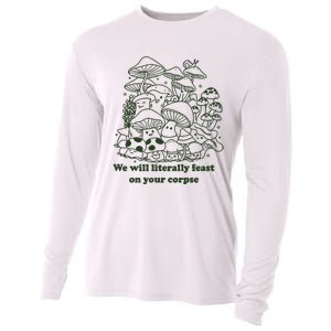 Funny Mushroom Shirts Gift Idea For Fungi Lover Cooling Performance Long Sleeve Crew