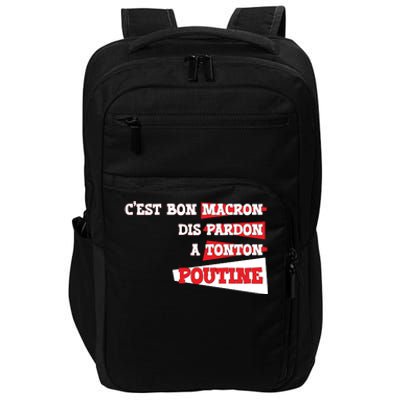 Funny Macron | Say Sorry To Putine Impact Tech Backpack