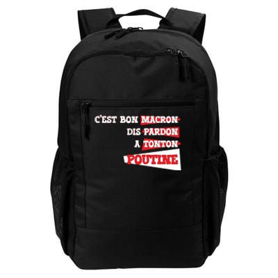 Funny Macron | Say Sorry To Putine Daily Commute Backpack