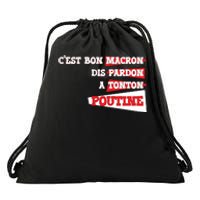 Funny Macron | Say Sorry To Putine Drawstring Bag