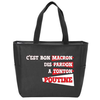 Funny Macron | Say Sorry To Putine Zip Tote Bag