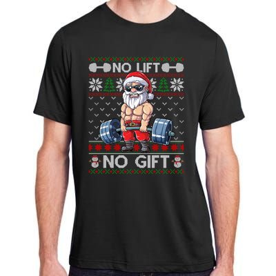 Funny Muscle Santa Lifting Christmas Ugly Christmas Sweater Gift Adult ChromaSoft Performance T-Shirt