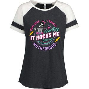 Funny Motherhood Some Days I Rock It Mothers Day Enza Ladies Jersey Colorblock Tee