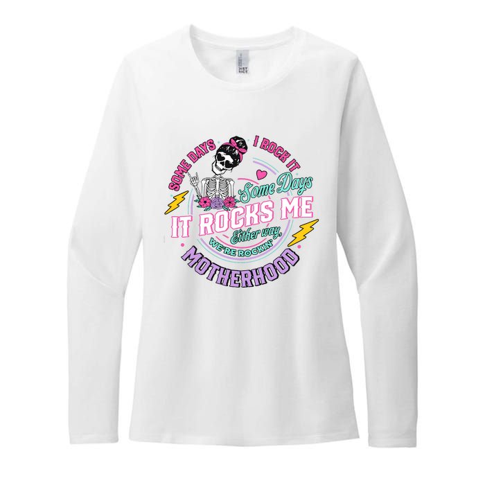 Funny Motherhood Some Days I Rock It Mothers Day Womens CVC Long Sleeve Shirt