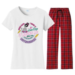 Funny Motherhood Some Days I Rock It Mothers Day Women's Flannel Pajama Set