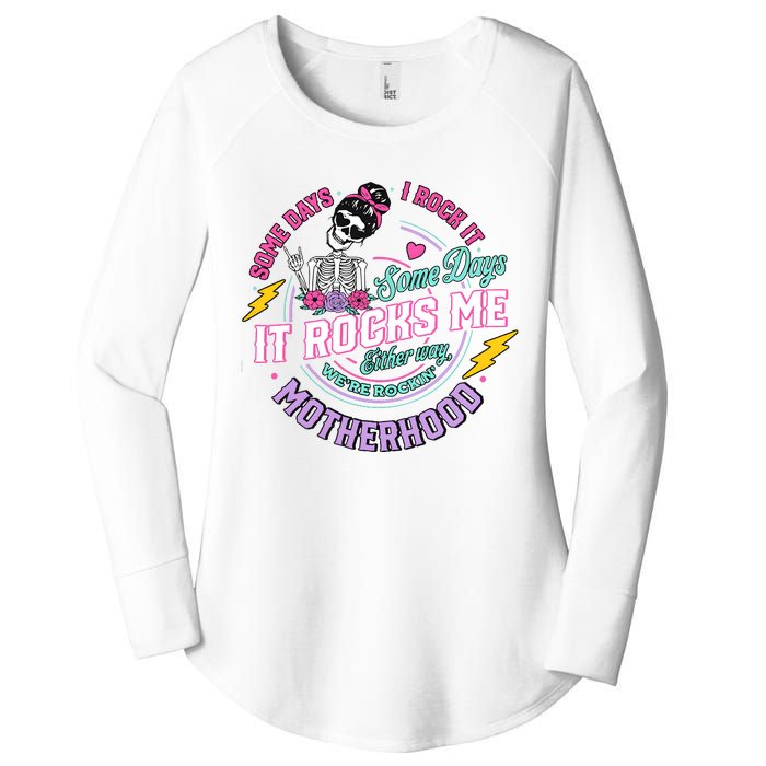 Funny Motherhood Some Days I Rock It Mothers Day Women's Perfect Tri Tunic Long Sleeve Shirt