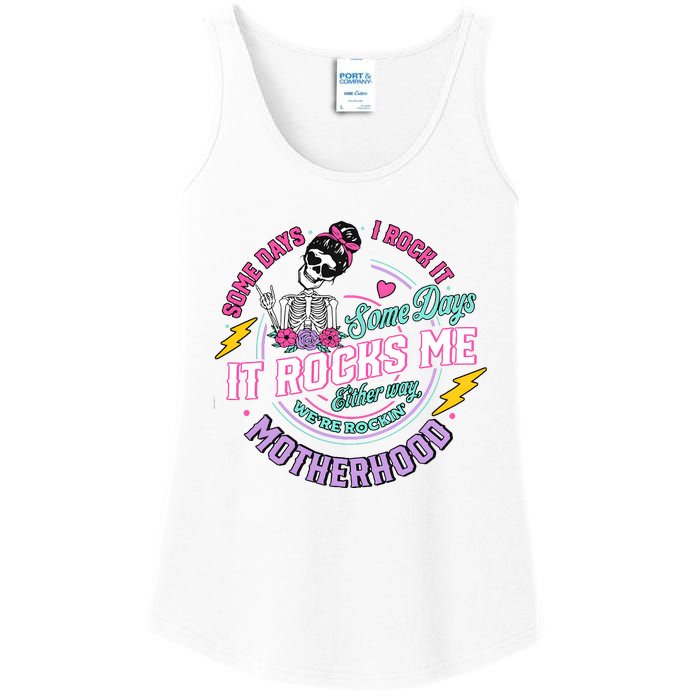 Funny Motherhood Some Days I Rock It Mothers Day Ladies Essential Tank