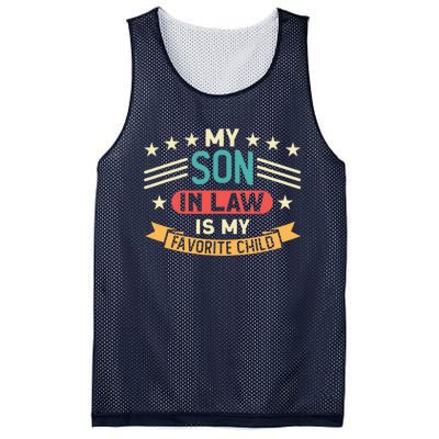 Funny My Son In Law Is My Favorite Child For Mother In Law Mesh Reversible Basketball Jersey Tank