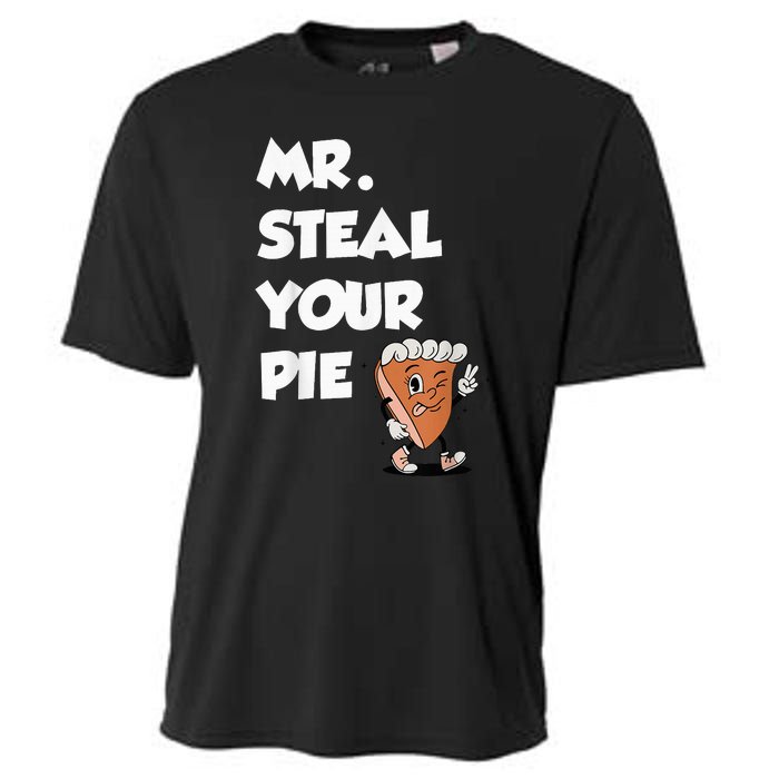 Fanny Mr. Steal Your Pie Thanksgiving Cooling Performance Crew T-Shirt