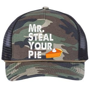 Funny Mr Steal Your Pie Thanksgiving Retro Rope Trucker Hat Cap