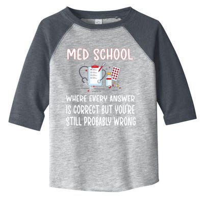 Funny Med School Future Doctor Medical School Student Funny Gift Toddler Fine Jersey T-Shirt