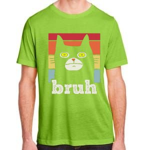 Funny Meme Saying Bruh With Cat Greetings Teens Adult ChromaSoft Performance T-Shirt