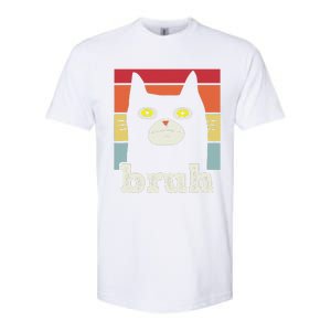 Funny Meme Saying Bruh With Cat Greetings Teens Softstyle CVC T-Shirt