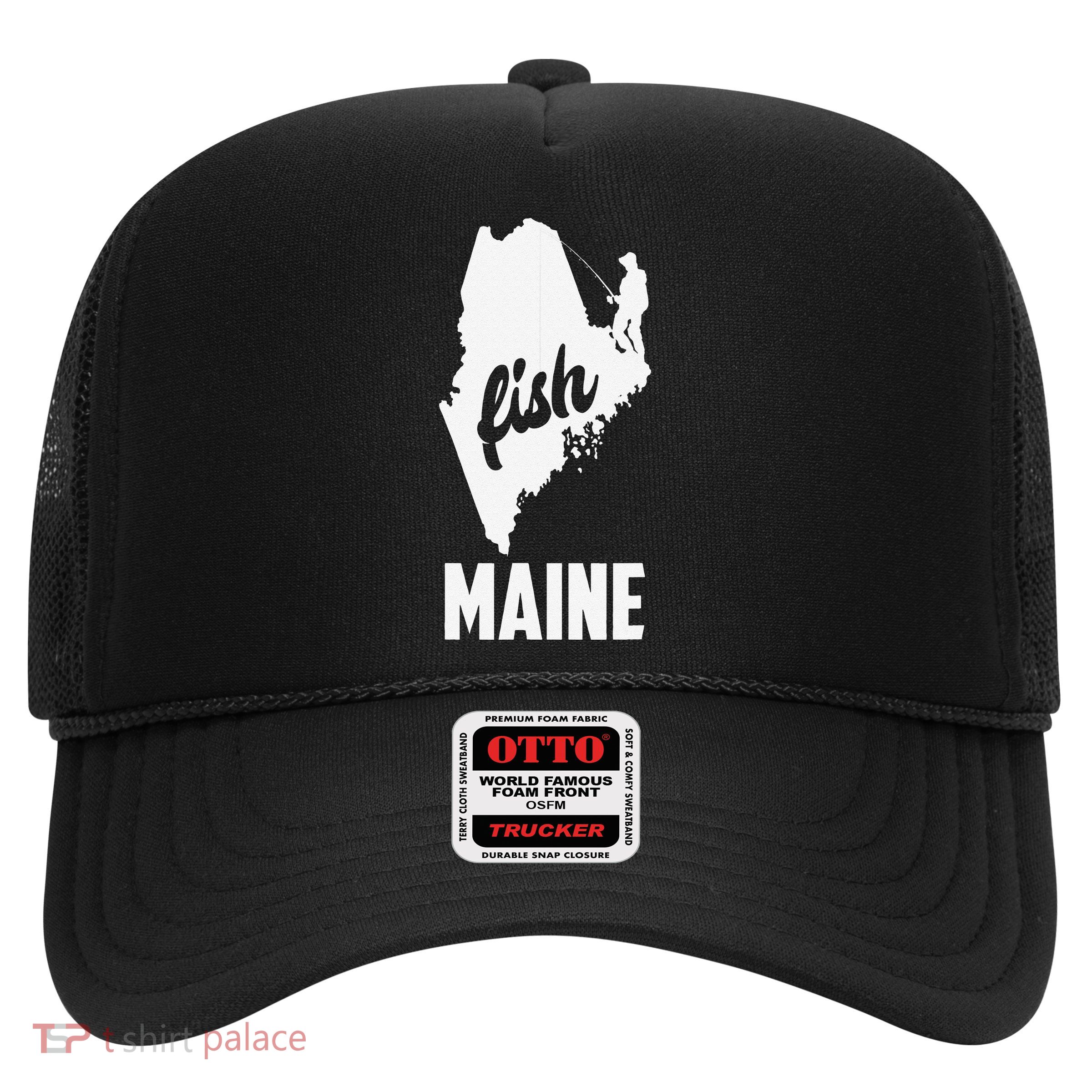 Fish Maine State Pride Fishing Trucker Hat