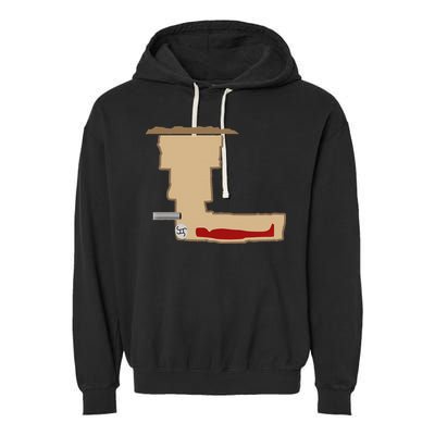 Funny Meme Saddam Hussein Hiding Spot Teen Joke Brain Rot Garment-Dyed Fleece Hoodie