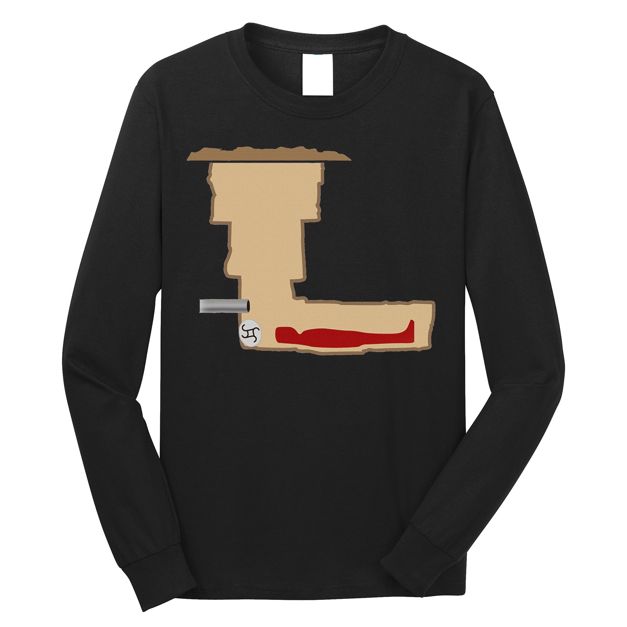 Funny Meme Saddam Hussein Hiding Spot Teen Joke Brain Rot Long Sleeve Shirt