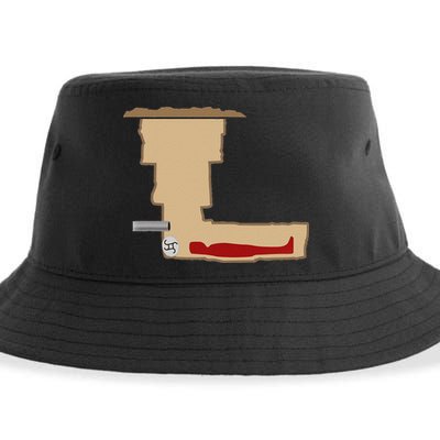 Funny Meme Saddam Hussein Hiding Spot Teen Joke Brain Rot Sustainable Bucket Hat