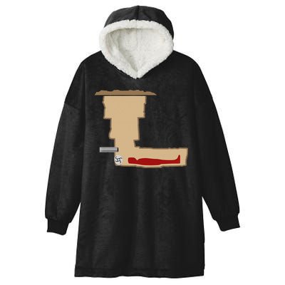 Funny Meme Saddam Hussein Hiding Spot Teen Joke Brain Rot Hooded Wearable Blanket