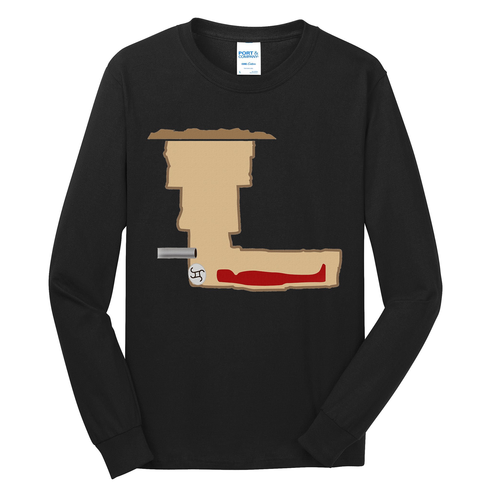 Funny Meme Saddam Hussein Hiding Spot Teen Joke Brain Rot Tall Long Sleeve T-Shirt