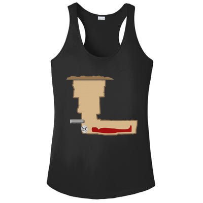 Funny Meme Saddam Hussein Hiding Spot Teen Joke Brain Rot Ladies PosiCharge Competitor Racerback Tank