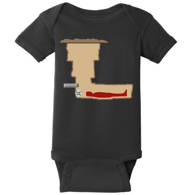 Funny Meme Saddam Hussein Hiding Spot Teen Joke Brain Rot Baby Bodysuit
